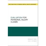 Evaluation for Personal Injury Claims by Kane, Andrew W.; Dvoskin, Joel A., 9780195326079