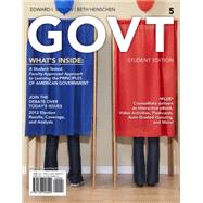 GOVT (with Political Science CourseMate with eBook Printed Access Card) by Sidlow, Edward I.; Henschen, Beth, 9781133956099
