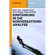 Einfhrung in Die Konversationsanalyse by Auer, Peter, 9783110196122