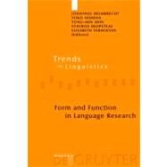 Form and Function in Language Research by Helmbrecht, Johannes, 9783110216127