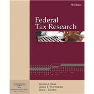 Federal Tax Research (with RIA Checkpoint and Turbo Tax Business) by Raabe, William A.; Whittenburg, Gerald E.; Sanders, Debra L., 9780324306132