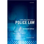 Card and English on Police Law by Card, Richard, 9780192866165