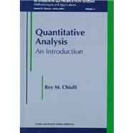 Quantitative Analysis: An...,Chiulli; Roy M,9789056996291