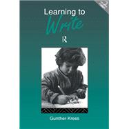 Learning to Write by Kress,Gunther, 9781138146297