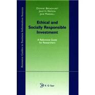 Ethical and Socially Responsible Investment by Broadhurst, Dominic; WATSON, JANETTE; Marshall, Jane, 9783598246302