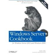Windows Server Cookbook by Allen, Robbie, 9780596006334