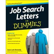 Job Search Letters for Dummies by Kennedy, Joyce Lain, 9781118436417