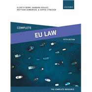 Complete EU Law Text, Cases, and Materials by Berry, Elspeth; Bogusz, Barbara; Homewood, Matthew; Strecker, Sophie, 9780192846419