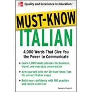 Must-Know Italian 4,000 Words That Give You the Power to Communicate by Gobetti, Daniela, 9780071456456