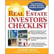 Real Estate Investor's Checklist by Irwin, Robert, 9780071456463