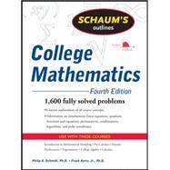 Schaum's Outline of College Mathematics, Fourth Edition by Schmidt, Philip; Ayres, Frank, 9780071626477