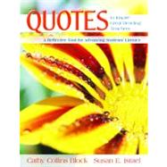 Quotes to Inspire Great Reading Teachers : A Reflective Tool for Advancing Students' Literacy by Cathy Collins Block, 9781412926478