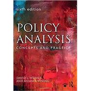 Policy Analysis: Concepts and Practice by Weimer; David L., 9781138216518