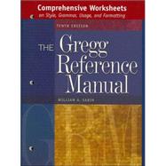 Comprehensive Worksheets to accompany the Gregg Reference Manual by Sabin, William, 9780072936551