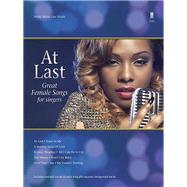 At Last Great Female Songs in the Style of Etta James for Singers by James, Etta, 9781941566572