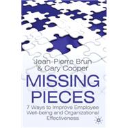 Missing Pieces 7 Ways to Improve Employee Well-Being and Organizational Effectiveness by Brun, Jean-Pierre; Cooper, Cary, 9780230576582