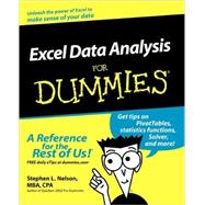 Excel Data Analysis for Dummies by Nelson, Stephen L., 9780764516610