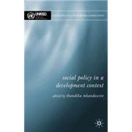 Social Policy In A Development Context by Mkandawire, Thandika, 9781403936615