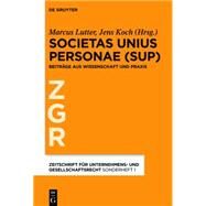 Societas Unius Personae by Lutter, Marcus; Koch, Jens, 9783110426618