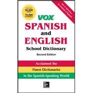 VOX Spanish and English School Dictionary, Paperback, 2nd Edition by Vox, 9780071816649