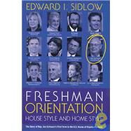Freshman Orientation by Sidlow, Edward I., 9781933116655