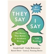 THEY SAY/I SAY-W/READINGS-TEXT by Unknown, 9781324046660