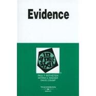 Evidence in a Nutshell by Rothstein, Paul F.; Raeder, Myrna S.; Crump, David, 9780314166661