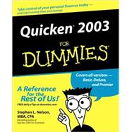 Quicken 2003 For Dummies by Nelson, Stephen L., 9780764516665