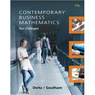 Contemporary Business Mathematics for Colleges by Deitz, James E.; Southam, James L., 9781305506688