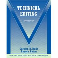 Technical Editing by Rude, Carolyn D.; Eaton, Angela, 9780205786718