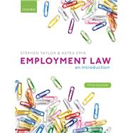 Employment Law An Introduction by Taylor, Stephen; Emir, Astra, 9780198806752