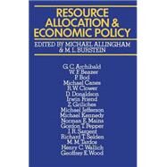Resource Allocation and Economic Policy by Allingham, Michael G.; Burstein, M. L., 9781349026753