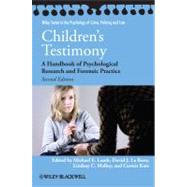 Children's Testimony A Handbook of Psychological Research and Forensic Practice by Lamb, Michael E.; La Rooy, David J.; Malloy, Lindsay C.; Katz, Carmit, 9780470686775