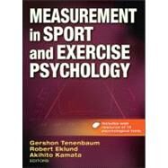 Measurement in Sport and Exercise Psychology by Tenenbaum, Gershon, Ph.D.; Eklund, Robert C., Ph.D.; Kamata, Aki, Ph.D., 9780736086813
