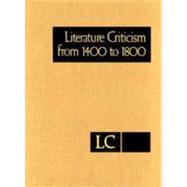 Literature Criticism from 1400-1800 by Schoenberg, Thomas J., 9780787646820