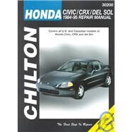 Chilton's Honda: Civic, Crx and Del Sol 1984-95 Repair Manual by Chilton Book Company, 9780801986833