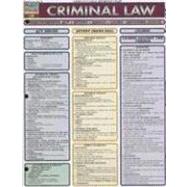 Criminal Law Laminate Reference Chart by BarCharts Inc, 9781572226852