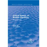 Critical Essays on Roman Literature: Elegy and Lyric by Sullivan NFA; J. P., 9781138686854