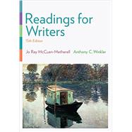 Readings for Writers (with 2016 MLA Update Card) by McCuen-Metherell, Jo Ray; Winkler, Anthony C., 9781337286879