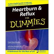 Heartburn and Reflux For Dummies by Rinzler, Carol Ann; DeVault, Ken, 9780764556883