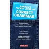 Barron's Pocket Guide to Correct Grammar by Griffith, Benjamin W., 9780764126901