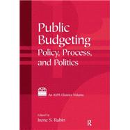 Public Budgeting: Policy, Process and Politics by Rubin,Irene S., 9780765616906