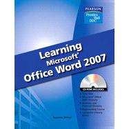 Learning Microsoft Word 2007 Student Edition by Weixel, Suzanne, 9780133656909