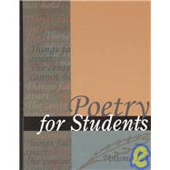 Poetry for Students by Thomason, Elizabeth; Kelly, David, 9780787646912
