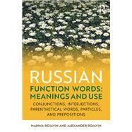 Russian Function Words by Rojavin, Marina; Rojavin, Alexander, 9780367086916