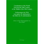 Constitutions of the World Late 18 Century to the Middle of the 19 Century Europe by Riis, Thomas, 9783598356926