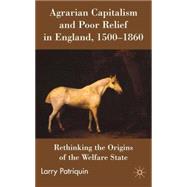 Agrarian Capitalism and Poor Relief in England, 1500-1860 Rethinking the Origins of the Welfare State by Patriquin, Larry, 9780230516939