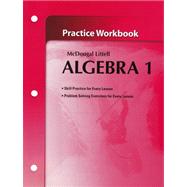 Algebra 1 Practice Workbook: Holt Mcdougal Larson Algebra by Holt Mcdougal, 9780618736942