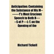 Anticipation by Tickell, Richard, 9781153956970