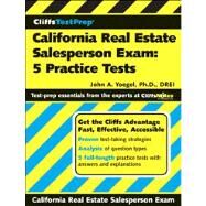 CliffsTestPrep California Real Estate Salesperson Exam 5 Practice Tests by Yoegel, John A., 9780470036990